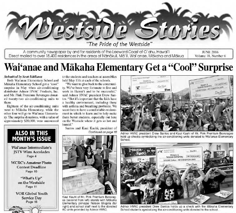 West Oahu Schools Receive Donation — archive photo 3