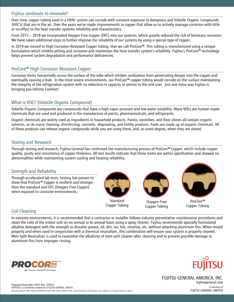 Fujitsu General's ProCore High Corrosion-Resistant Technology — archive photo 2